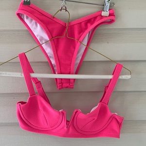 Hot pink bikini